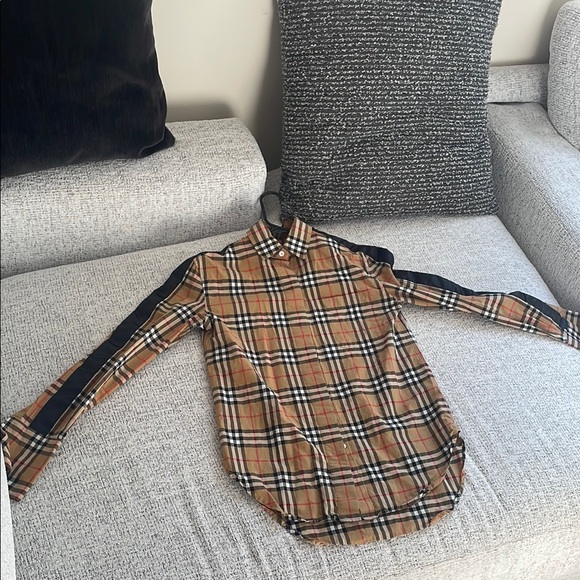 Burberry Plaid Button-Up Shirt